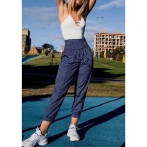 FP Movement High Waist Nylon Joggers Purple Lightweight Active Pants Women’s S